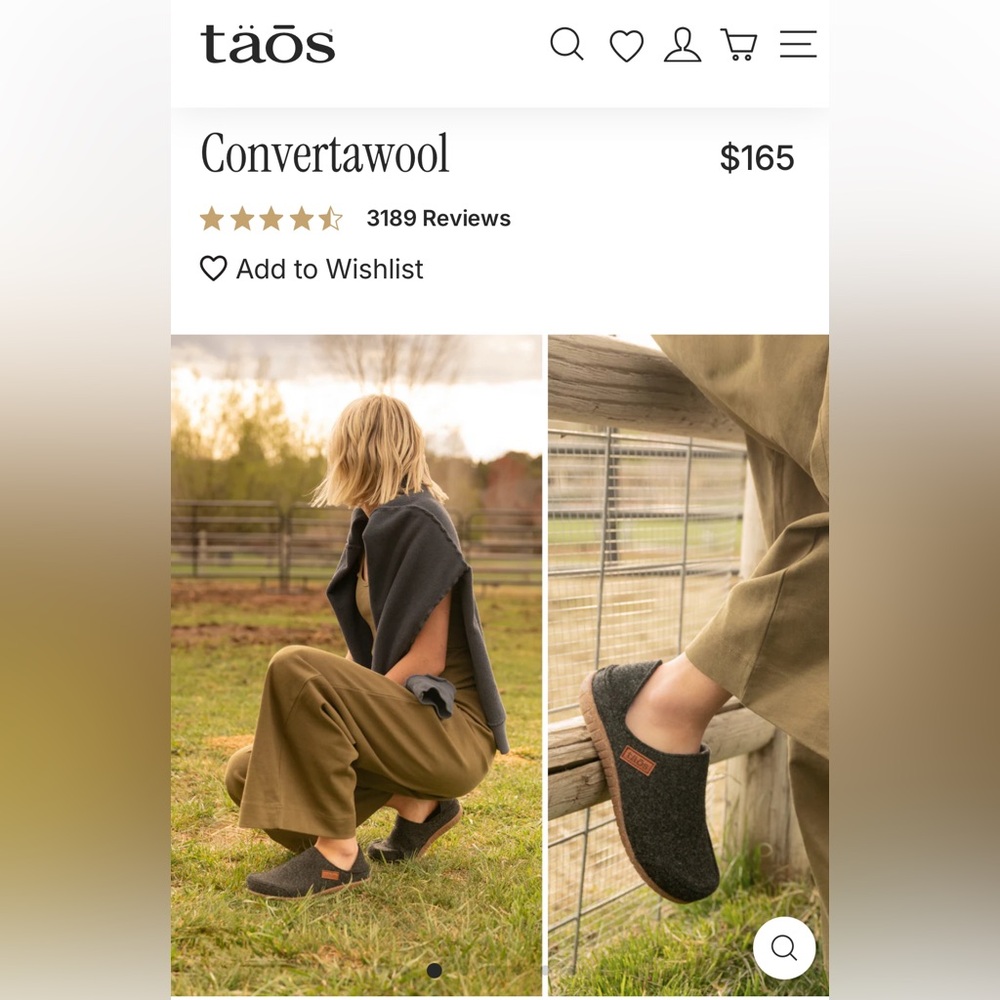Taos Footwear Gray Slip-On Shoes